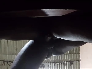 Witness Handsome's outstanding ebony booty take a turned ravaging while getting a sizzling fountain in her strain