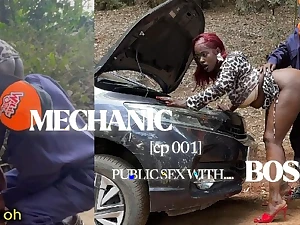 Wait for how mombasapornstar gets her big ass drilled away from a unlucky mechanic in public